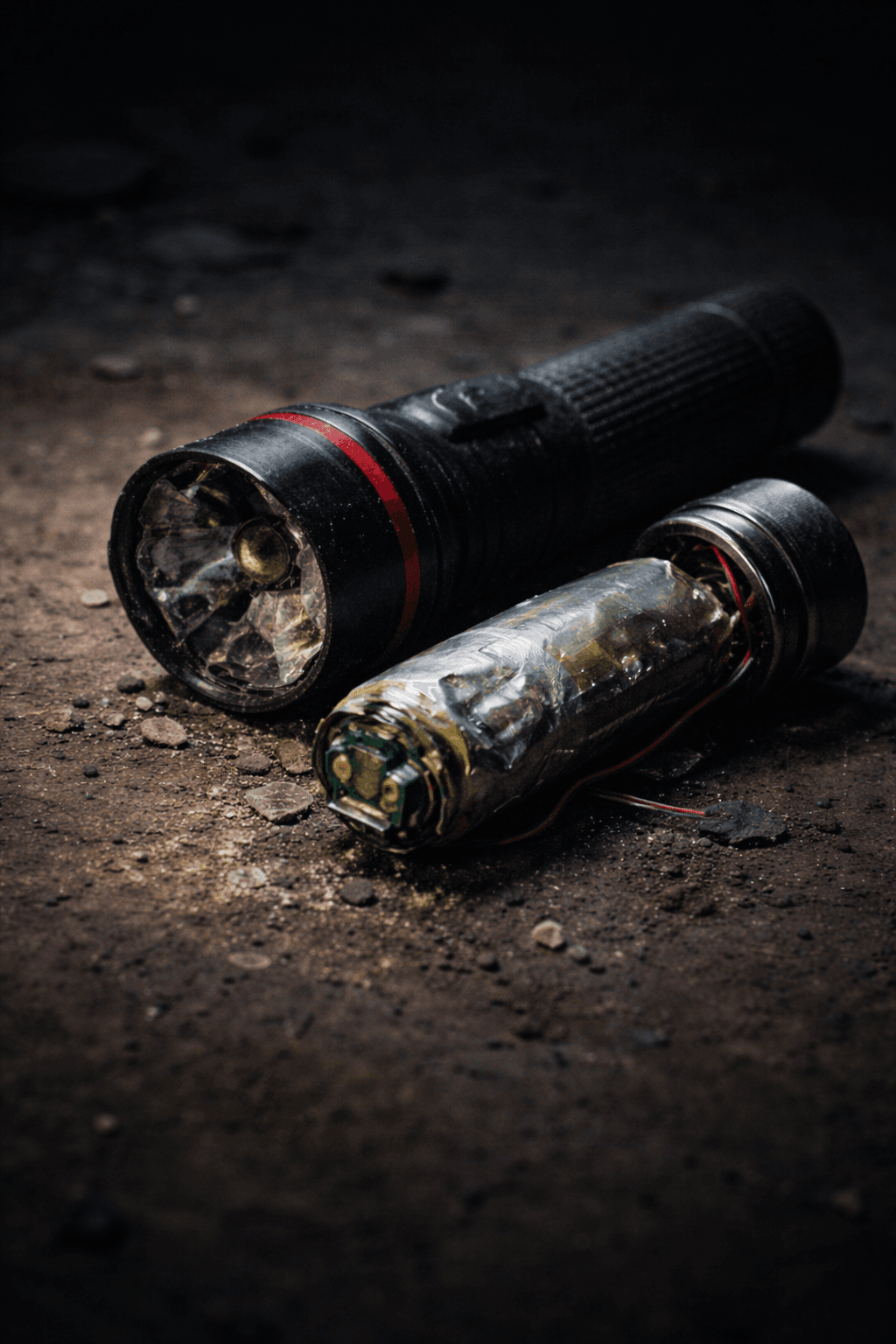 Зламаний дешевий лiхтарик